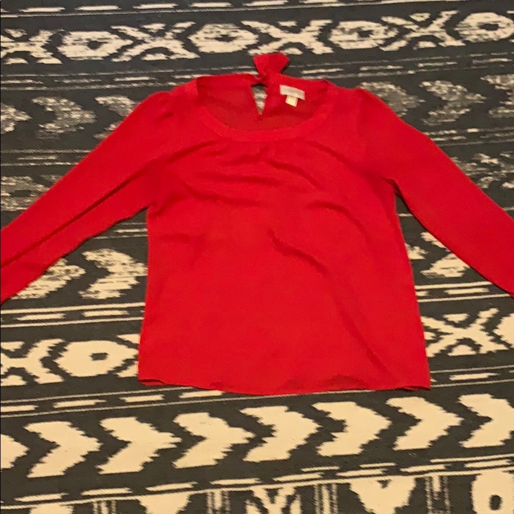 Women’s small red Loft blouse